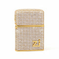 Zippo Gold Full Crystal Pavé "Zi" Emblem Shell Lighter- CM103