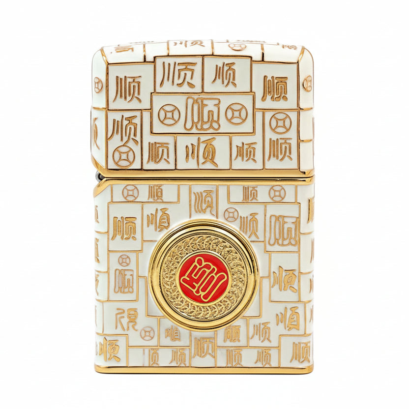 Zippo Gold Shell Case Luminous Mahjong Hundred Smoothness - CM70