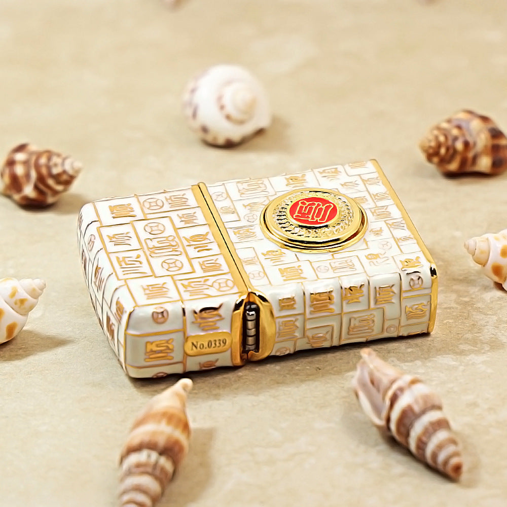 Zippo Gold Shell Case Luminous Mahjong Hundred Smoothness - CM70