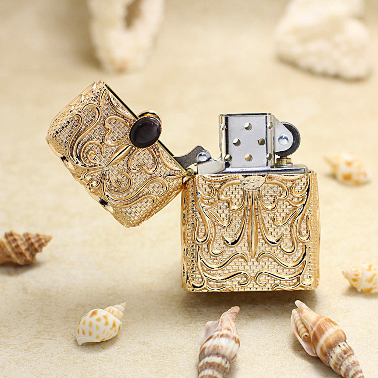 Zippo Gold Shell Case Lycoris Radiata Dark Stone - CM68