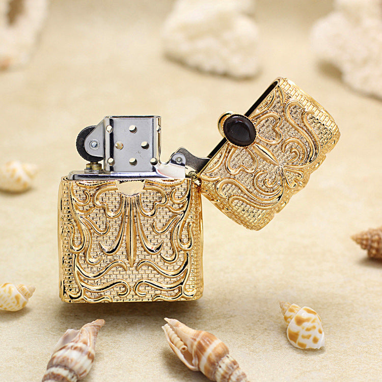 Zippo Gold Shell Case Lycoris Radiata Dark Stone - CM68