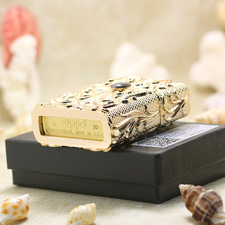 Zippo Gold Shell Case Lycoris Radiata Dark Stone - CM68