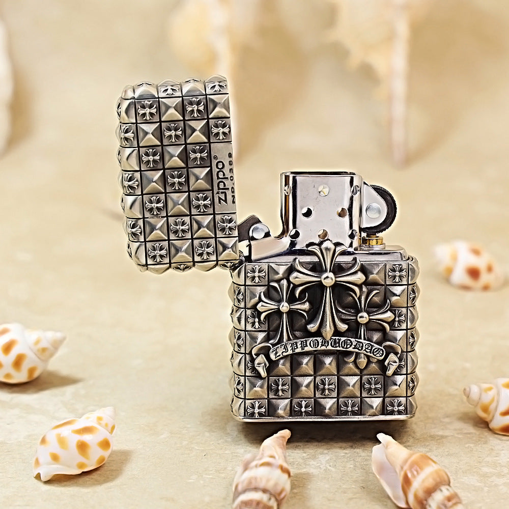 Zippo Gothic Armor Triple Cross Shell Case - CM55