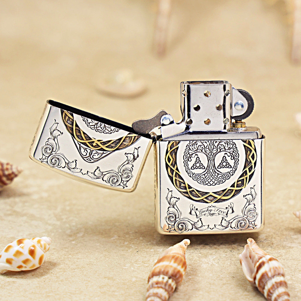 Zippo Silver-Plated Celtic Lucky Tree of Life - DS168