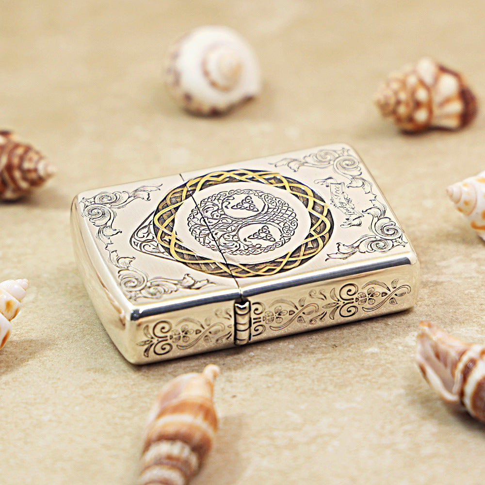 Zippo Silver-Plated Celtic Lucky Tree of Life - DS168