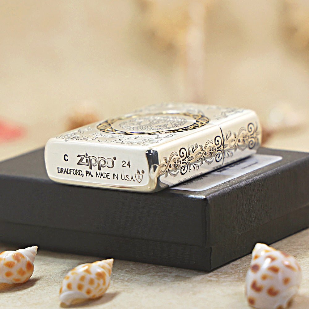 Zippo Silver-Plated Celtic Lucky Tree of Life - DS168