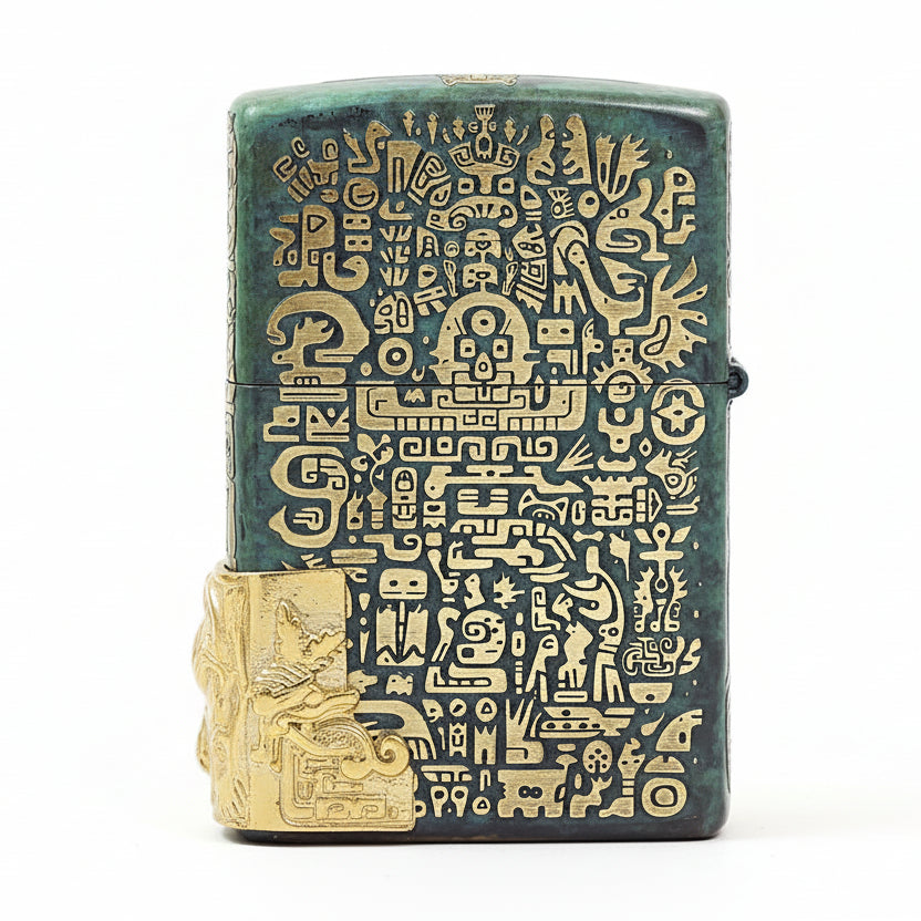 Zippo 'Ancient Maya' Deep Carve with Emblem - DS124
