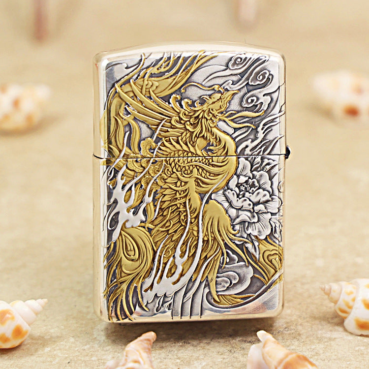 Zippo 'Auspicious Dragon' Deep Carve Two-Tone - DS115
