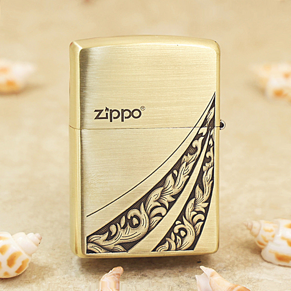 Zippo High Polish Brass Double Arc Scrollwork - CC98