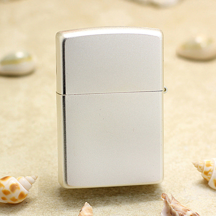 Zippo Silver Matte Color Printed Lucky Strike Black and Red Pin-Up - CS30