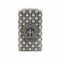 Zippo Slim Antique Silver Gothic Cross Shell Case - CM57